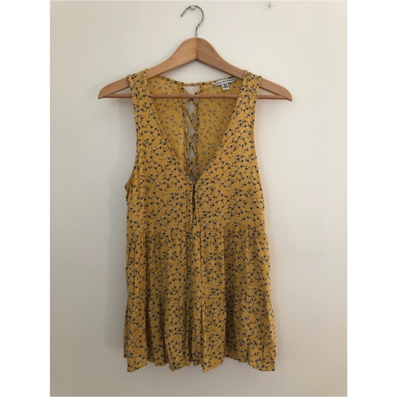 American Eagle Yellow Floral Tank Size XS - Picture 1 of 5